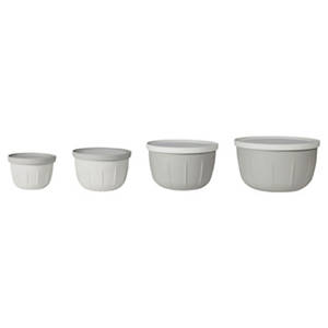 Aufbewahrungs Schüssel Set, Hoch, Grau