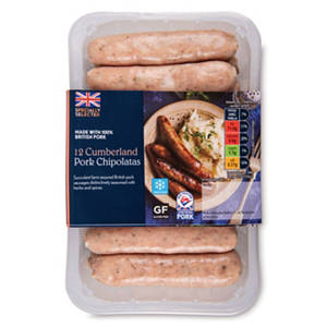 British Cumberland Pork Chipolatas 12 Pack