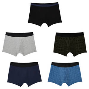 Herren Retropants 5er-Pack, Schwarz/Grau/All-Over-Print, XL