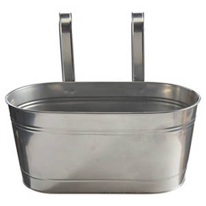 Metall-Hängetöpfe mit Haken, Pflanzkasten Silber