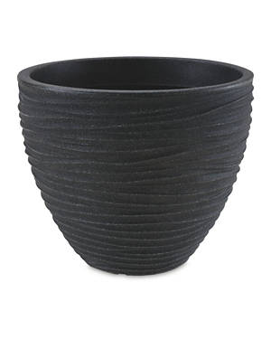 Small Grooved Plastic Planter
