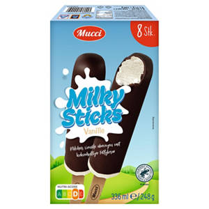 Milky Sticks 336 ml, Vanille mit Schokolade