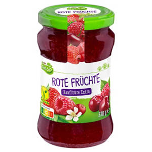 Bio-Konfitüre 330 g, Vierfrucht