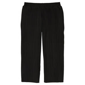 Damen Plissée-Hose, Schwarz, XL 48/50
