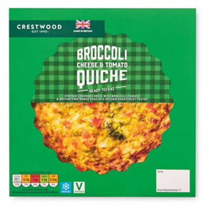 Broccoli Cheese & Tomato Quiche