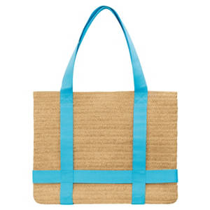 Strohtasche, Blau