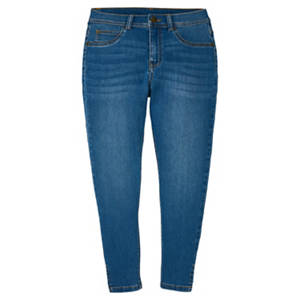 Damen Jeggings Cropped, Mittelblau, 42