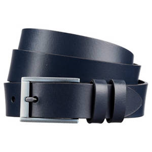 Herren Ledergürtel, Blau, 110 cm