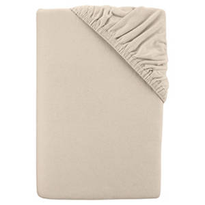 Jersey-Boxspringbett-Spannbetttuch Doppelbett, Beige
