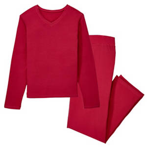 Damen Pyjama, Rot, M 40/42