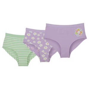 Kinder Unterwäsche 3er-Set Hipster, Lila/Grün, 146/152