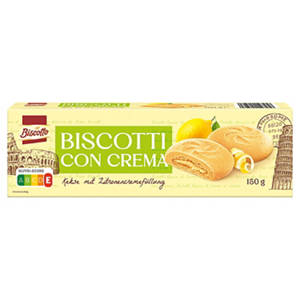 Creme gefüllte Biscuits 150 g, Zitrone