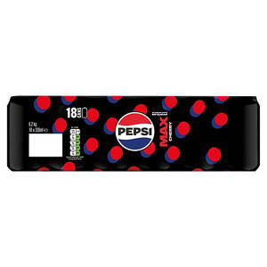 Pepsi Max No Sugar Cherry Cola Soft Drink 4 x 330ml