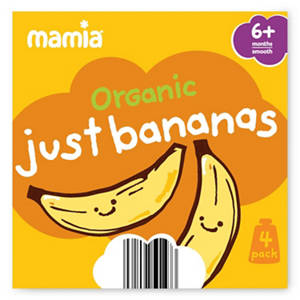 Organic Just Bananas Fruit Pouch 4 Pack
