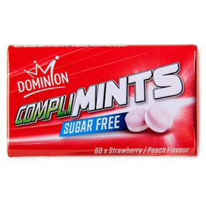 Complimints Sugar Free Strawberry & Peach Flavour