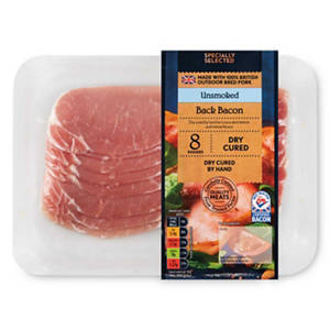 100% British Pork Dry Cured Smoked Back Bacon 8 Pack