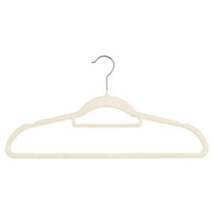 Kleiderbügel beflockt, Beige