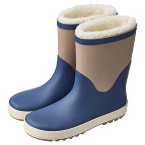 Kinder-/Kleinkinder gefütterte Regenstiefel, Marine Blau, 32