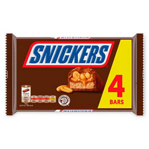 Snickers Peanut Multipack Chocolate Bars 4 x 40g