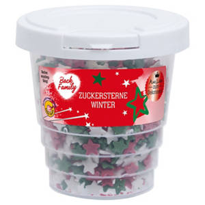 Streudekore 60 g, Sterne Winter