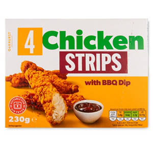 Chicken Strips 4 Pack with BBQ Dip