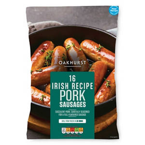Irish Recipe Pork Sausages 16 Pack
