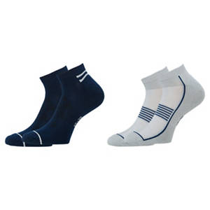Damen-/Herren Sneaker-Sportsocken 2er-Pack, Marineblau/Grau, 43/46
