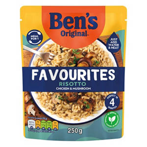 Bens Original Favourites Risotto Chicken and Mushroom Microwave Rice Instant Meal 250g