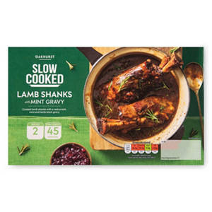 Slow Cooked Lamb Shanks with Mint Gravy