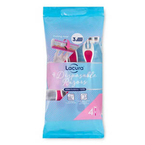 Men's 3 Blade Disposable Razor 4 Pack