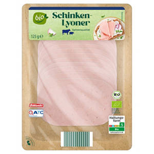 Bio-Aufschnitt-Sortiment 125 g, Bio-Schinken-Lyoner