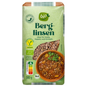 Bio-Hülsenfrüchte 500 g, Berglinsen