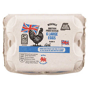 British Very Large Free Range Eggs 6 Pack