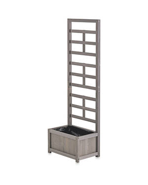 Wooden Planter with Trellis