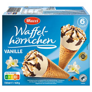 Waffelhörnchen 720 ml, Vanille