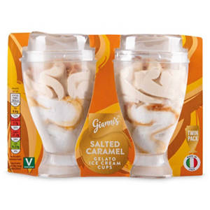 Salted Caramel Gelato Ice Cream Cups 2 Pack