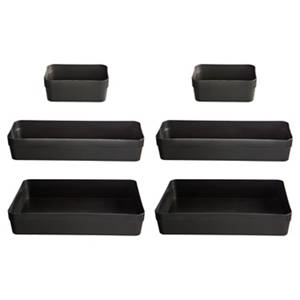 Schubladenorganiser 6-tlg., Schwarz