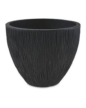 Small Grooved Plastic Planter