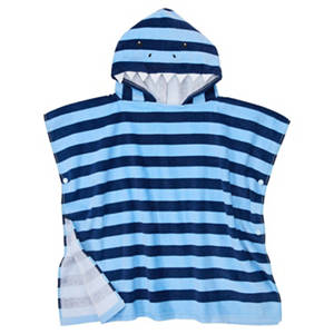 Kinder Badetuch oder Poncho, Poncho, Hai, 65 x 60cm