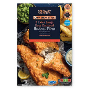 Chip Shop Style Extra Large Battered Cod Fillets 2 Pack