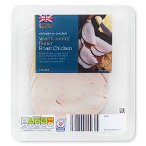 British Butter Basted Roast Chicken Breast 4 Slices