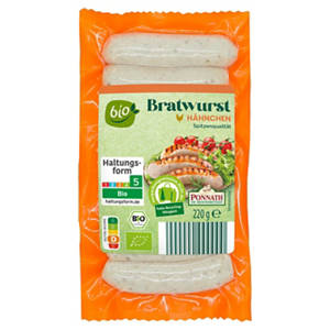 Bio-Bratwurstsortiment, Hähnchen 220 g
