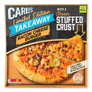 Limited Edition Takeaway Carbonara Pizza with a Cheese & Bacon Stuffed Crust