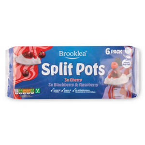 Yogurt & Fruit Compote Blackberry & Raspberry and Red Cherry Splitpots 6 Pack