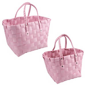 Weidenkorb 2er-Set, Rosa