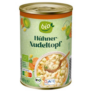Bio-Suppe/-Eintopf 400 g, Hühnersuppe