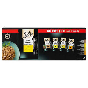 Sheba Fresh & Fine Wet Cat Food Pouches Meaty Pieces in Gravy
