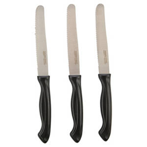 Küchenmesser-Set, Schwarz, Frühstücksmesser