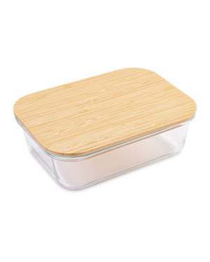 Glass Bowl with Bamboo Lid Large