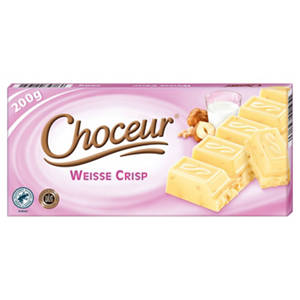 Schokolade 200 g, Weiß & Crisp